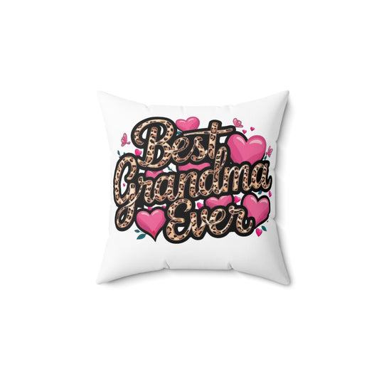 Best Grandma Spun Polyester Square Pillow