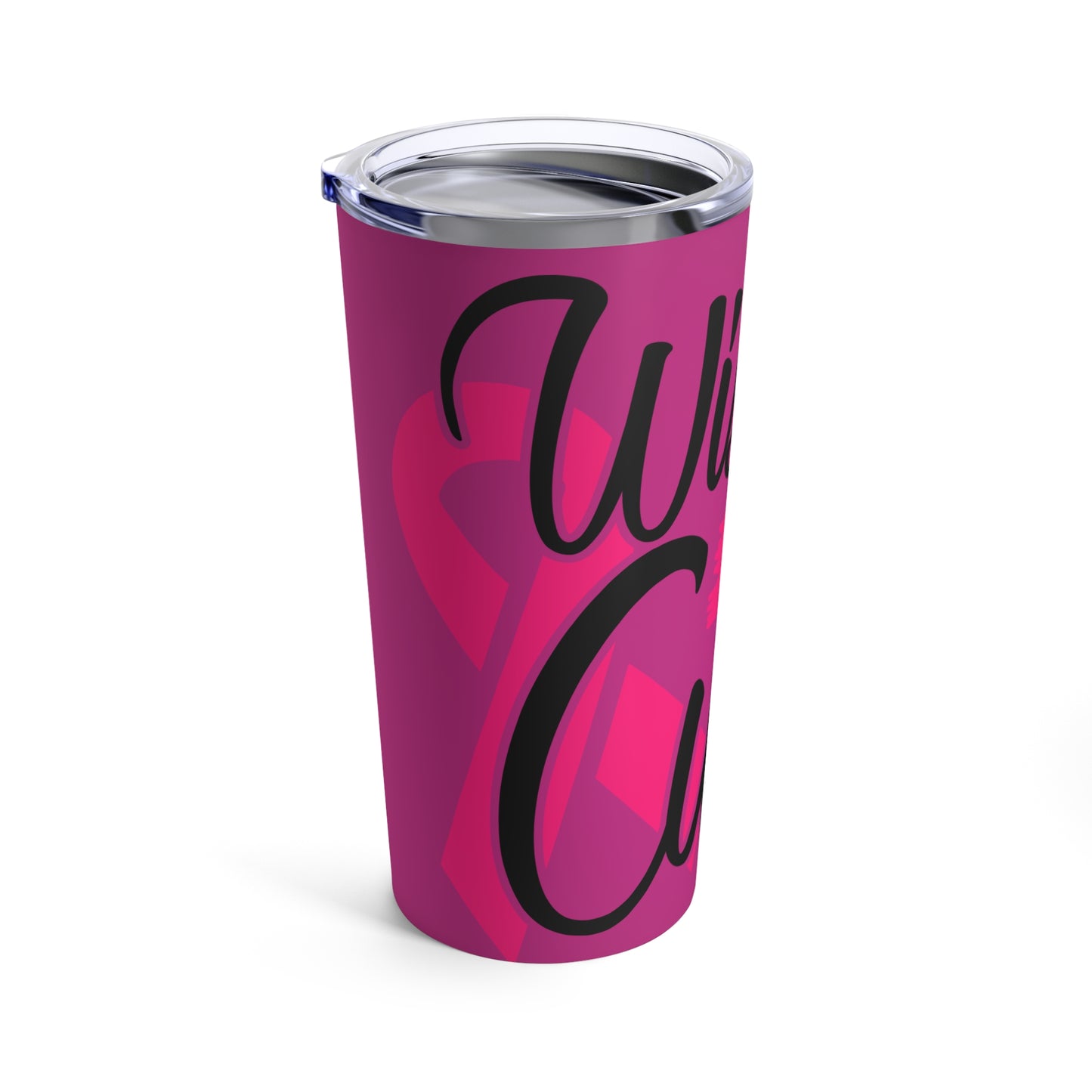 "Wishing for a Cure" Breast Cancer Awareness Tumbler – 20oz Stainless Steel Tumbler